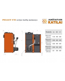 Granulinis katilas PELLET UNI 20 kW