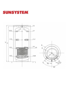 Akumuliacinė talpa Sunsystem PBM-R 1500 su šilumokaičiu