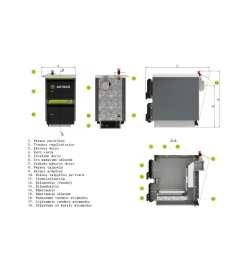 Kieto kuro katilas-viryklė Antara KV-12