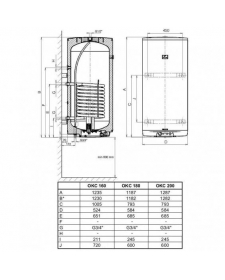 Vandens šildytuvas kombinuotas vertikalus Dražice OKC 200