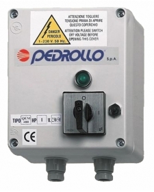 Valdymo ir apsaugos pultas Pedrollo QEM 075 0,55kW