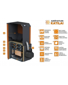 Granulinis katilas BIO KOMPAKT 12 kW