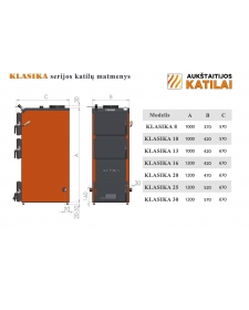 Kieto kuro katilas KLASIKA 10 kW