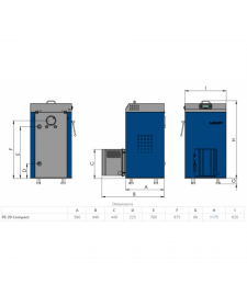 Granulinis katilas ELEKTROMET EKO PE COMPACT 20/310