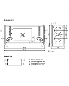 Rekuperatorius Komfovent Domekt CF 700 F C6