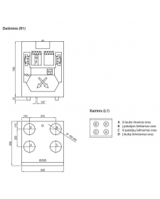 Rekuperatorius Komfovent Domekt CF 300 V C6M